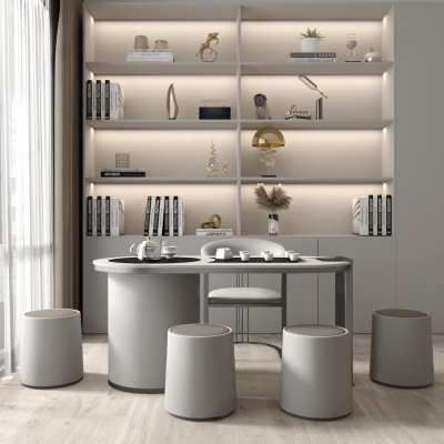 现代茶桌椅组合3D模型下载